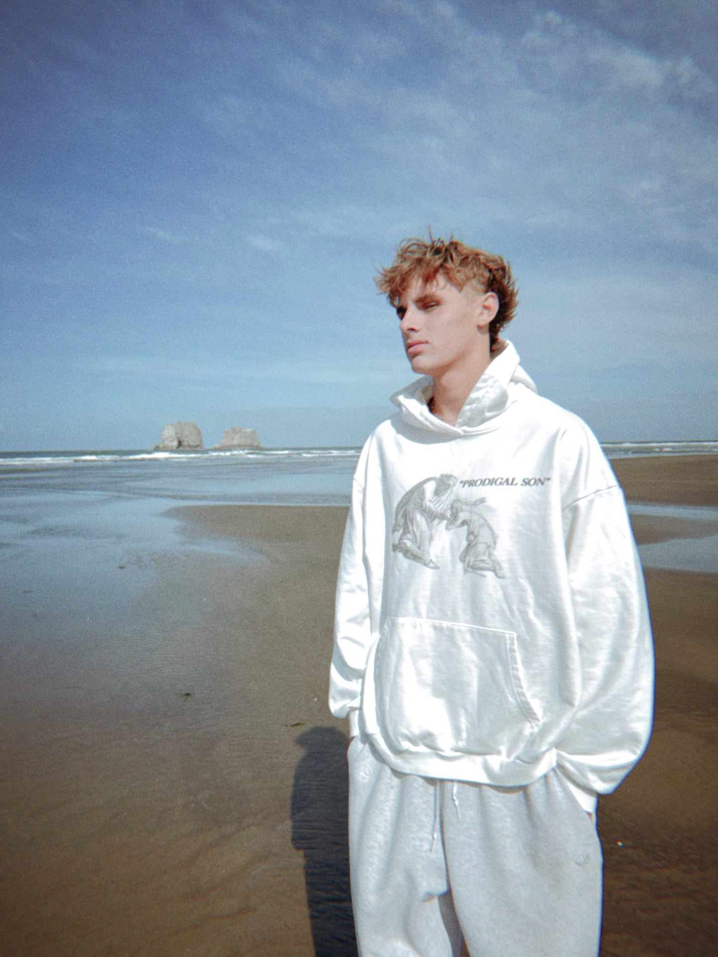"Prodigal Son" White Hoodie