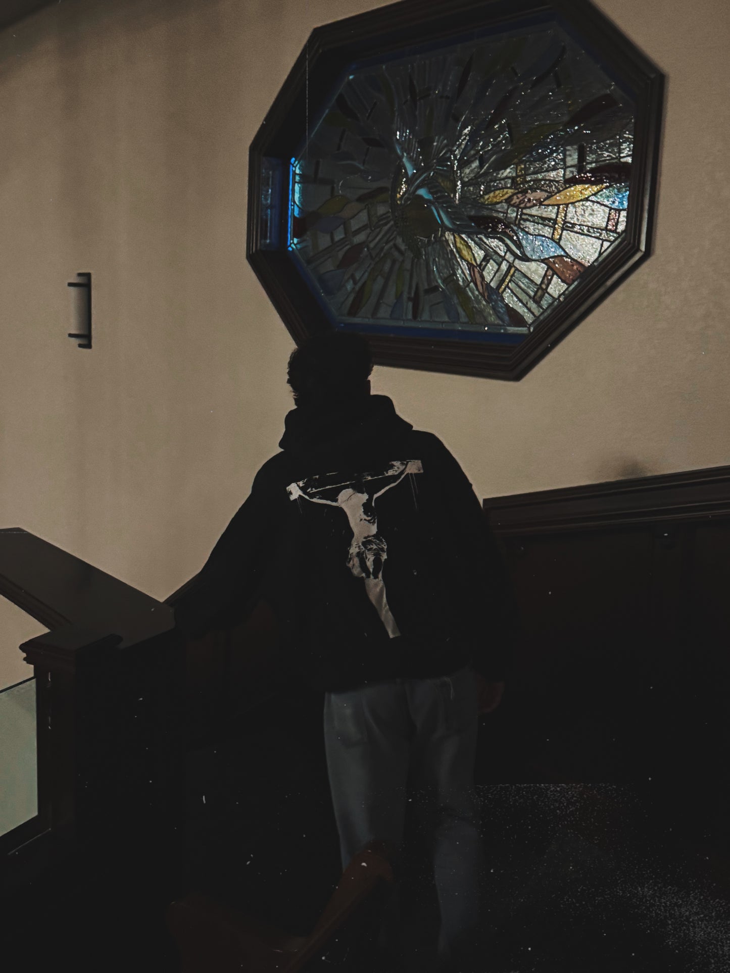 "BLED FOR ME" Black Boxy Fit Hoodie