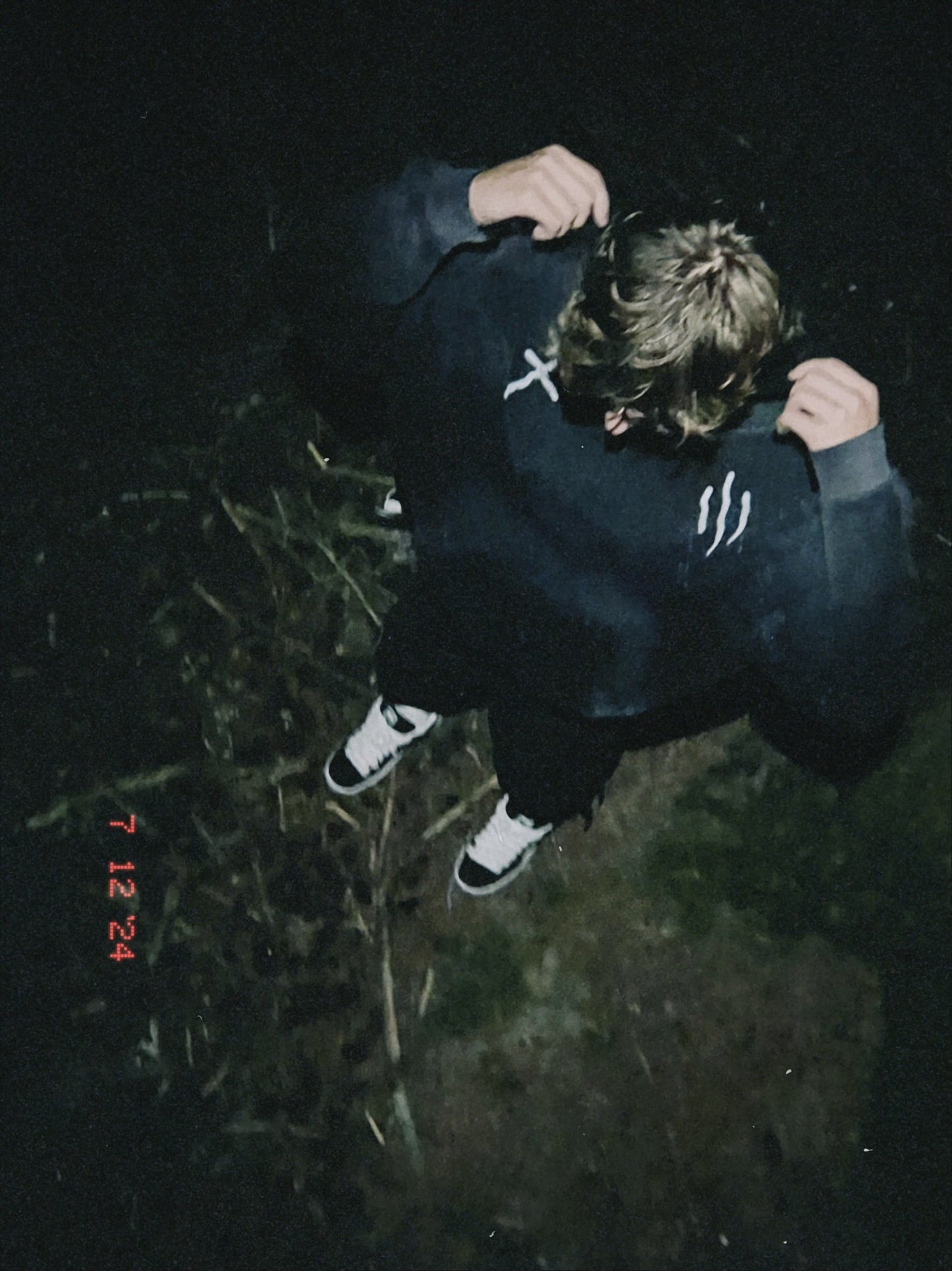 Cross + Trinity Vintage Wash Frayed Hoodie