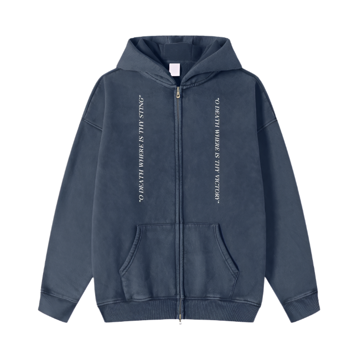 "VICTORY" Blue Zip-Up