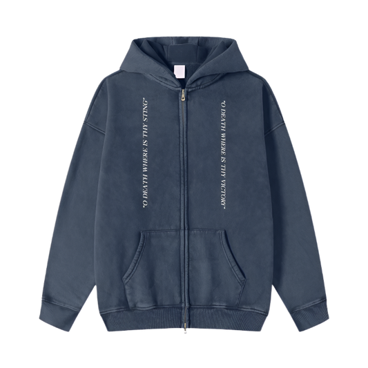 "VICTORY" Blue Zip-Up