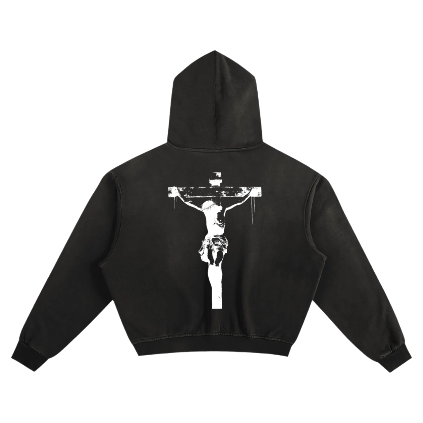 "BLED FOR ME" Black Boxy Fit Hoodie