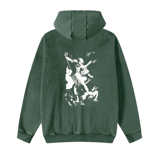 "VICTORY" Green Zip-Up