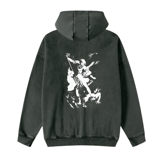 "VICTORY" Black Zip-Up